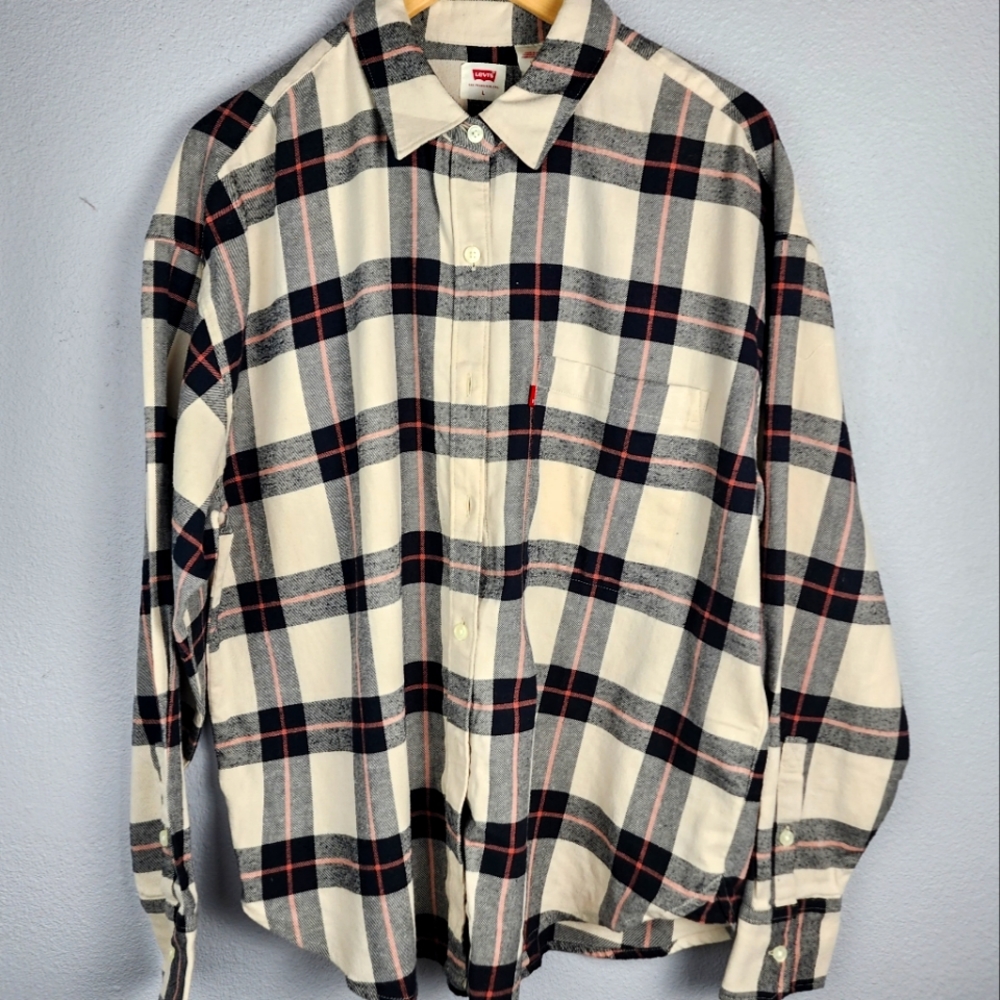 Levi's long sleeve button shirt, plaid